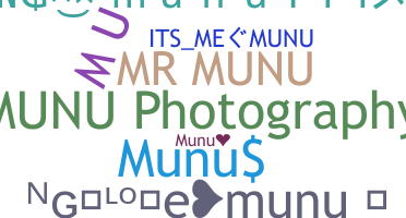 暱稱 - Munu