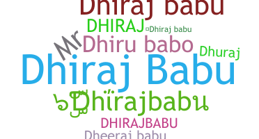 暱稱 - Dhirajbabu