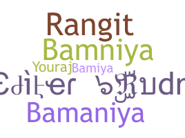 暱稱 - Bamniya