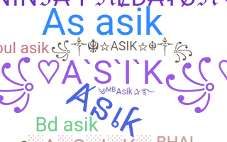 暱稱 - Asik