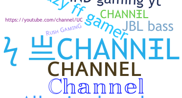 暱稱 - Channel