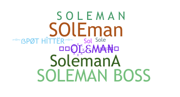 暱稱 - Soleman
