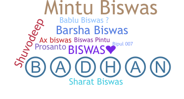 暱稱 - Biswas
