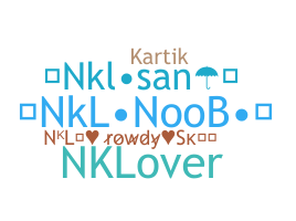 暱稱 - Nkl