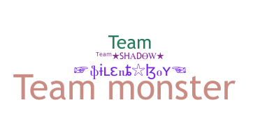 暱稱 - Teammonster