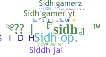 暱稱 - SIDH