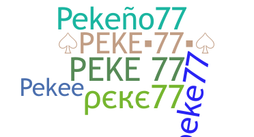 暱稱 - Peke77