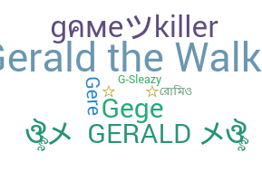 暱稱 - Gerald