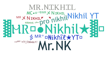 暱稱 - MrNikhil