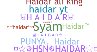 暱稱 - Haidar