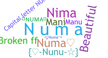 暱稱 - Numa