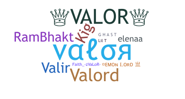 暱稱 - Valor