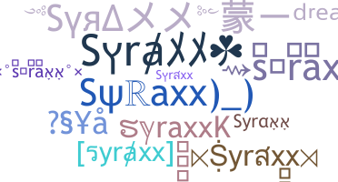 暱稱 - syraxx