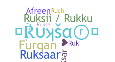 暱稱 - Ruksar