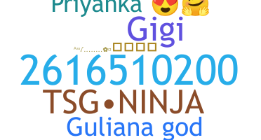 暱稱 - Guliana