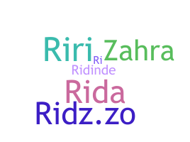 暱稱 - Rida