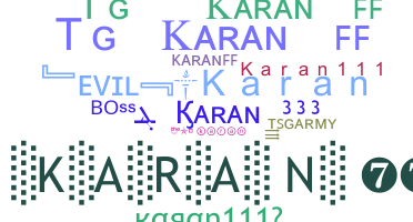暱稱 - Karan111