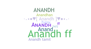 暱稱 - Anandh
