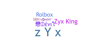 暱稱 - Zyx