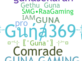 暱稱 - Guna