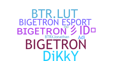 暱稱 - Bigetron