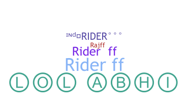 暱稱 - Riderff