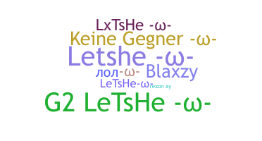 暱稱 - Letshe