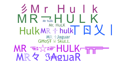暱稱 - MrHulk
