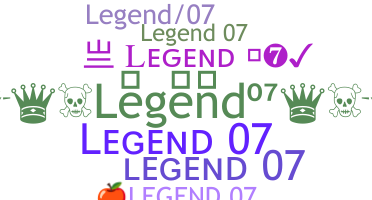 暱稱 - Legend07