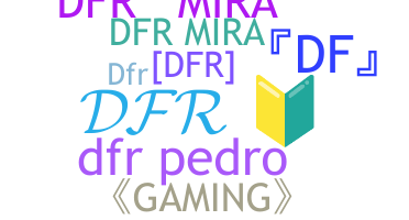 暱稱 - DFR