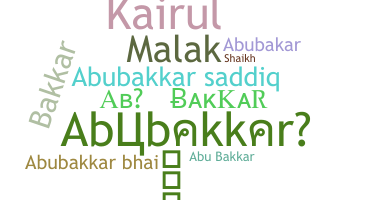 暱稱 - Abubakkar