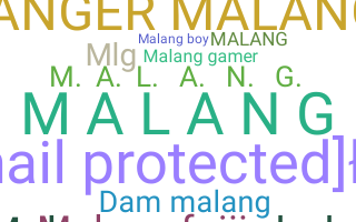 暱稱 - Malang