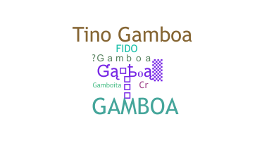 暱稱 - Gamboa