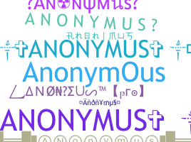 暱稱 - Anonymus