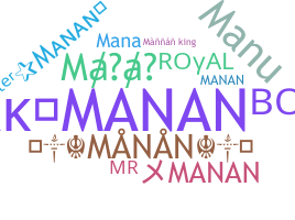 暱稱 - Manan