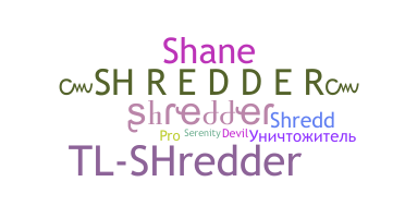 暱稱 - Shredder