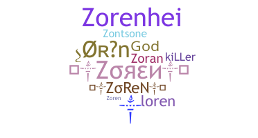 暱稱 - zoren