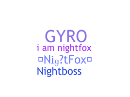 暱稱 - NightFox