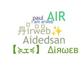 暱稱 - airweb