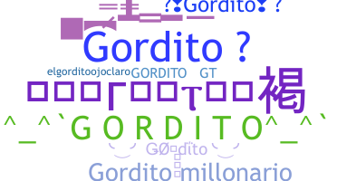 暱稱 - Gordito
