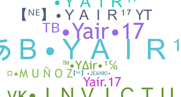 暱稱 - yair17