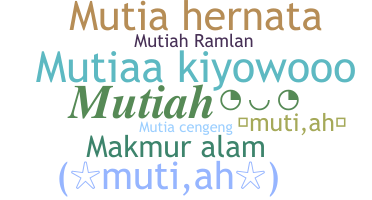暱稱 - mutiah