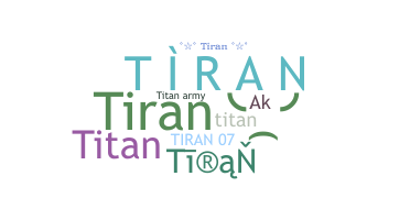 暱稱 - Tiran