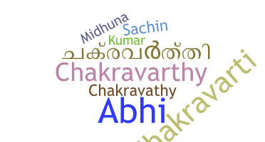 暱稱 - Chakravarthi
