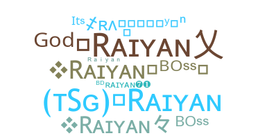 暱稱 - Raiyan