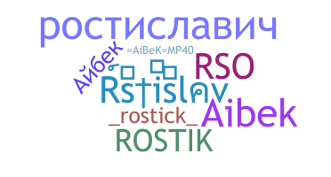 暱稱 - Rostislav