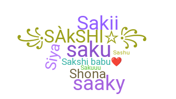 暱稱 - Sakshi