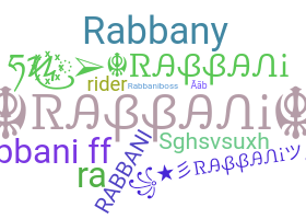 暱稱 - Rabbani
