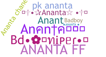暱稱 - Ananta