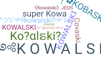 暱稱 - Kowalski